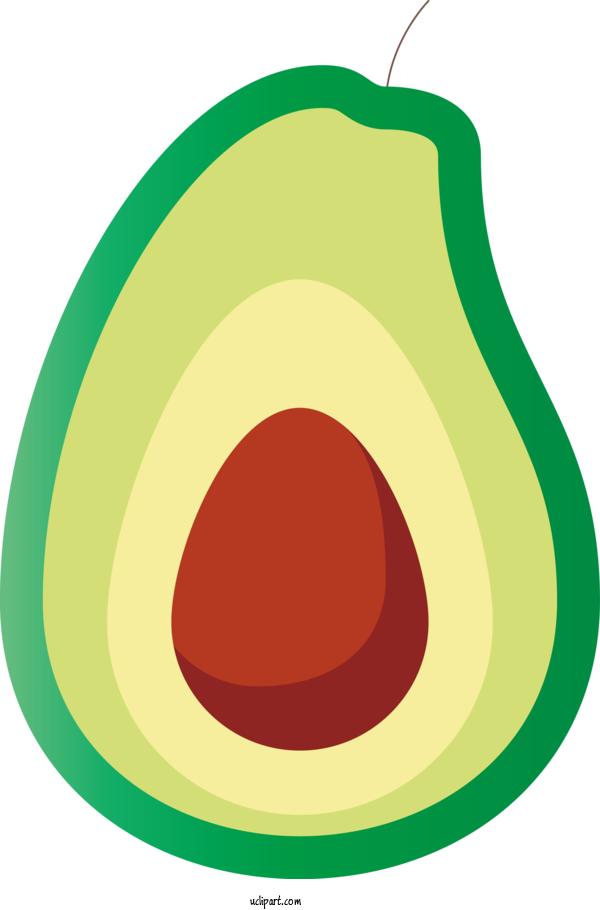 Free Food Avocado Circle Fruit For Fruit Clipart Transparent Background