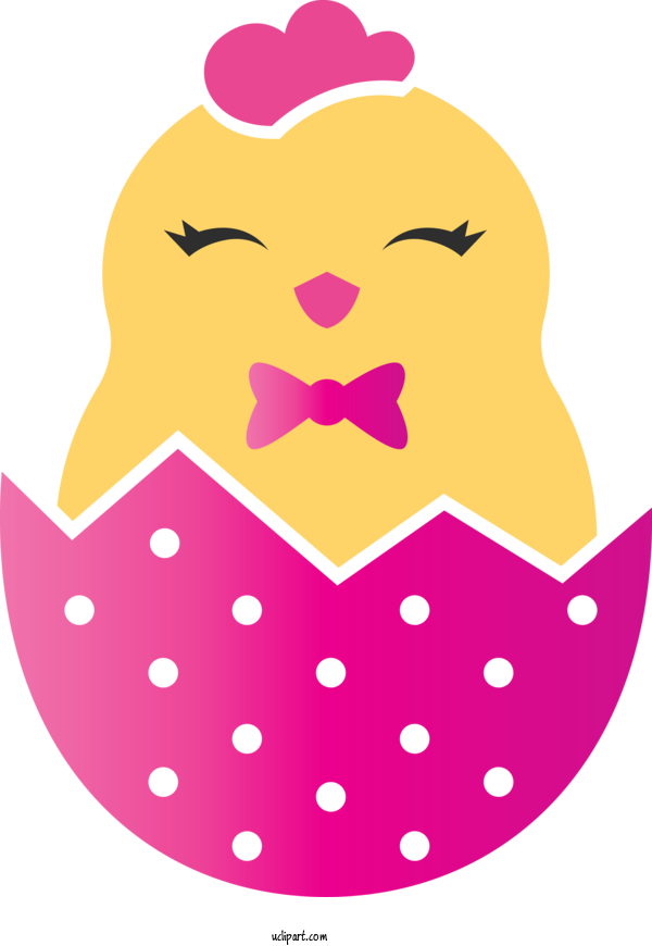 Free Holidays Pink Design Polka Dot For Easter Clipart Transparent Background