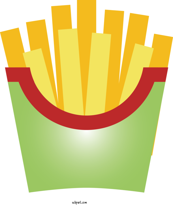 Free Food Yellow French Fries Font For Fast Food Clipart Transparent Background