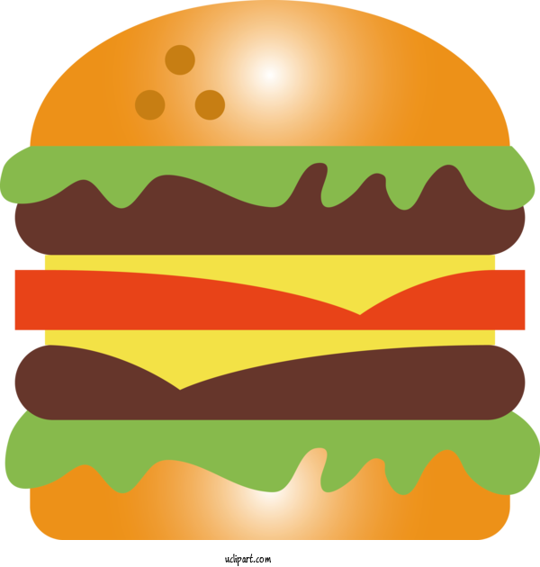 Free Food Cheeseburger Fast Food Yellow For Fast Food Clipart Transparent Background