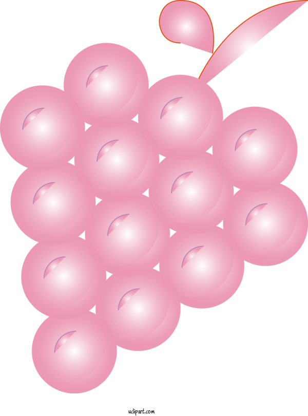 Free Food Pink Balloon Ball For Fruit Clipart Transparent Background