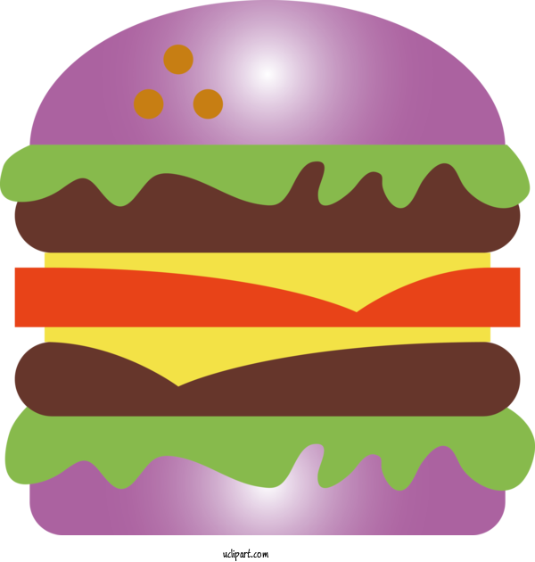 Free Food Yellow Cheeseburger Fast Food For Fast Food Clipart Transparent Background