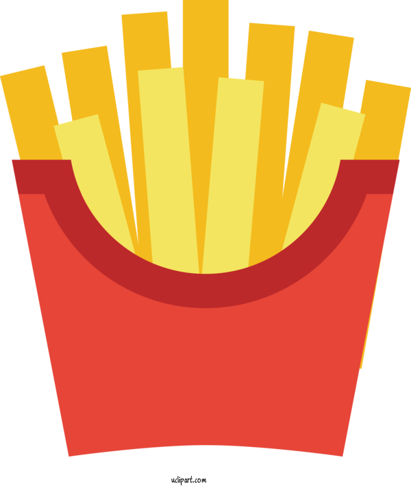 Free Food French Fries Yellow Side Dish For Fast Food Clipart Transparent Background