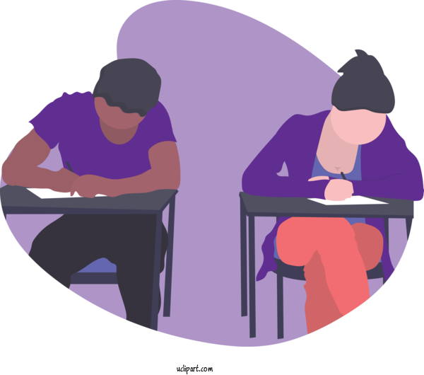Free School Table Purple Violet For Homework Clipart Transparent Background
