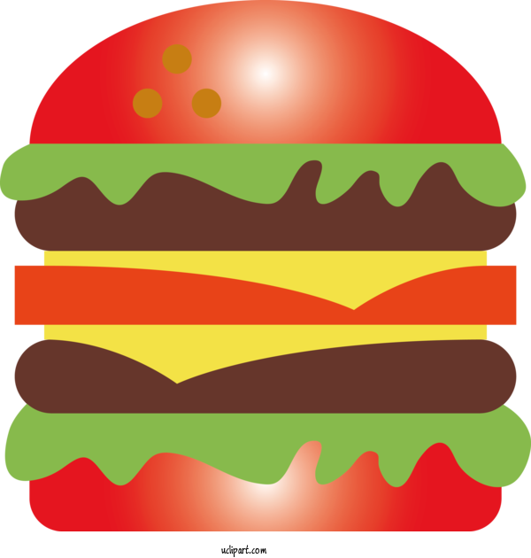 Free Food Fast Food Cheeseburger Yellow For Fast Food Clipart Transparent Background