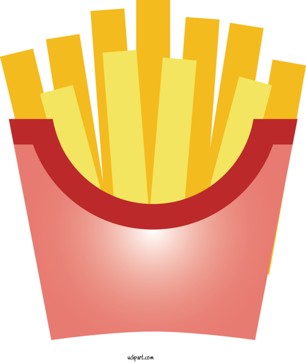 Free Food French Fries Yellow Side Dish For Fast Food Clipart Transparent Background