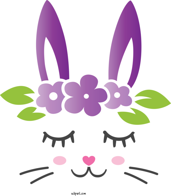 Free Holidays Violet Purple Easter Bunny For Easter Clipart Transparent Background