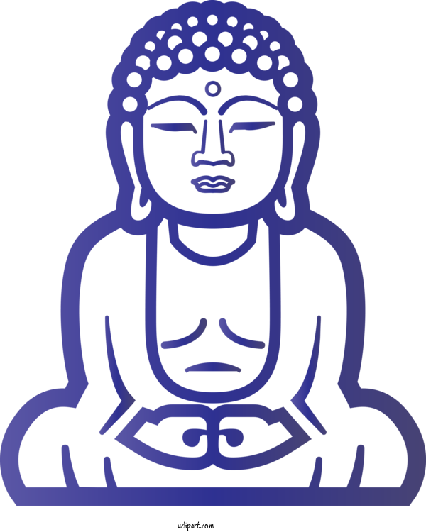 Free Religion Line Art Head Line For Buddhist Clipart Transparent Background