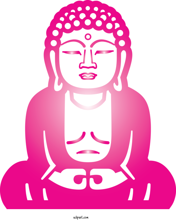 Free Religion Pink Head Magenta For Buddhist Clipart Transparent Background