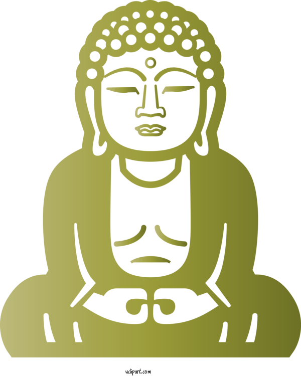 Free Religion Green Head Meditation For Buddhist Clipart Transparent Background