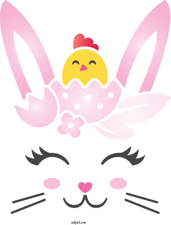 Free Holidays Pink Cartoon For Easter Clipart Transparent Background