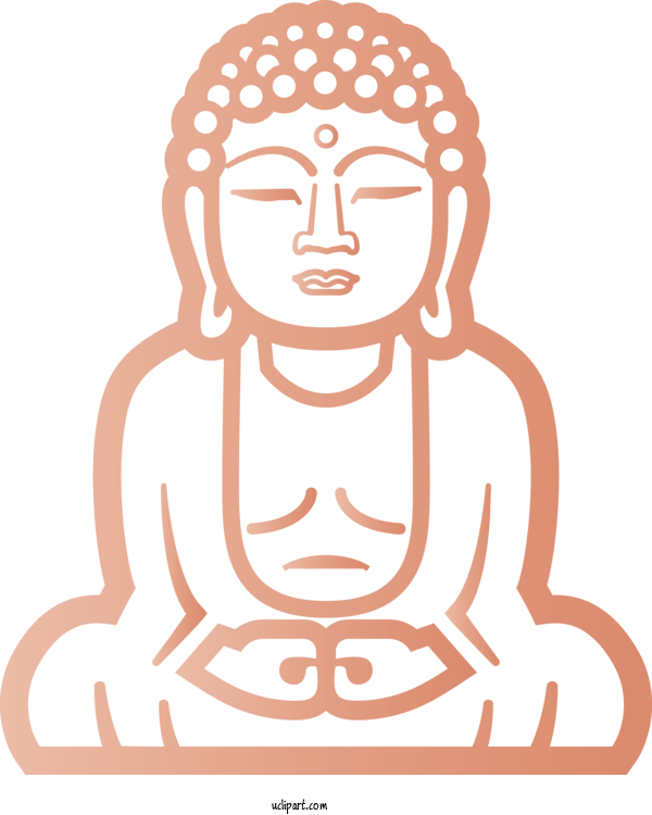 Free Religion Head Line Art Line For Buddhist Clipart Transparent Background