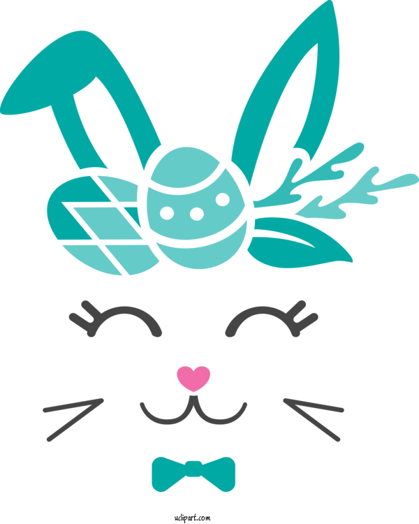 Free Holidays Green Turquoise Line For Easter Clipart Transparent Background