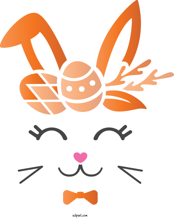Free Holidays Orange Cartoon Line For Easter Clipart Transparent Background