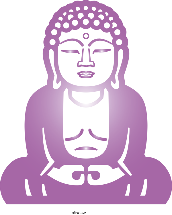 Free Religion Head Meditation Magenta For Buddhist Clipart Transparent Background