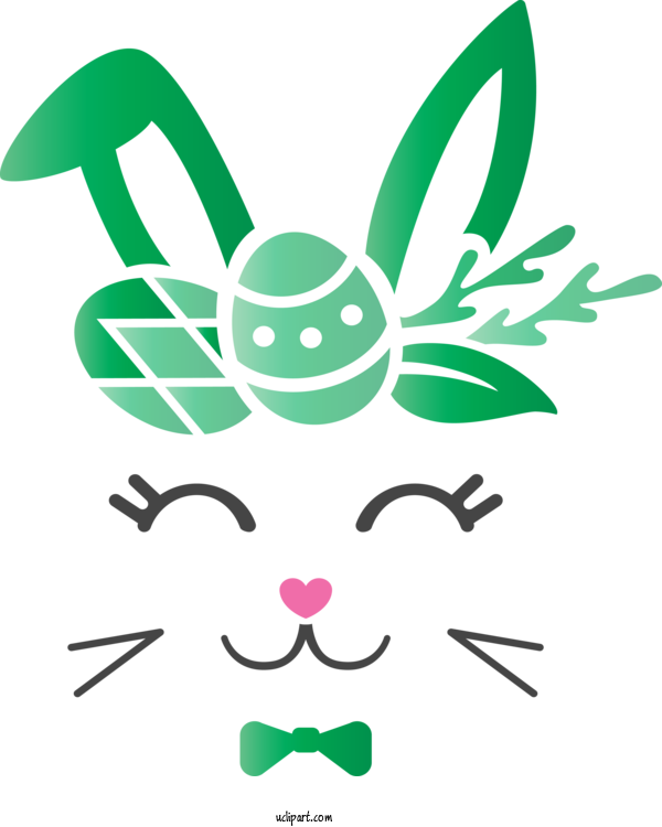 Free Holidays Green Smile Symbol For Easter Clipart Transparent Background