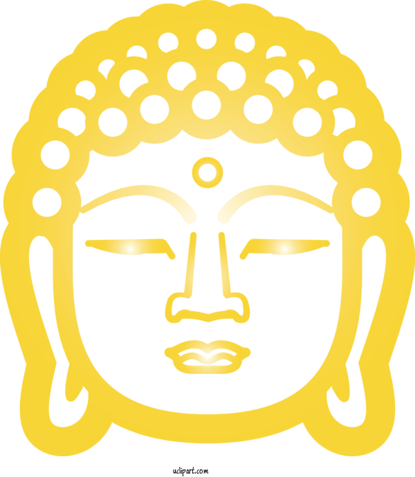 Free Religion Face White Facial Expression For Buddhist Clipart Transparent Background