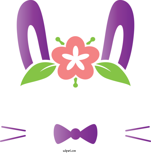 Free Holidays Purple Ribbon Logo For Easter Clipart Transparent Background