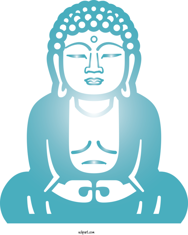 Free Religion Head Turquoise Meditation For Buddhist Clipart Transparent Background