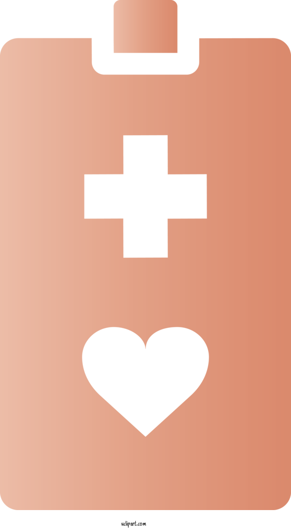 Free Medical Orange Heart Symbol For Medical Equipment Clipart Transparent Background