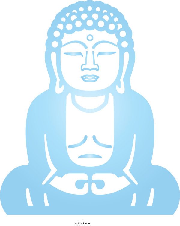 Free Religion Head Meditation Line Art For Buddhist Clipart Transparent Background
