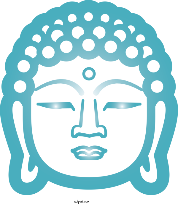 Free Religion Face Head Turquoise For Buddhist Clipart Transparent Background