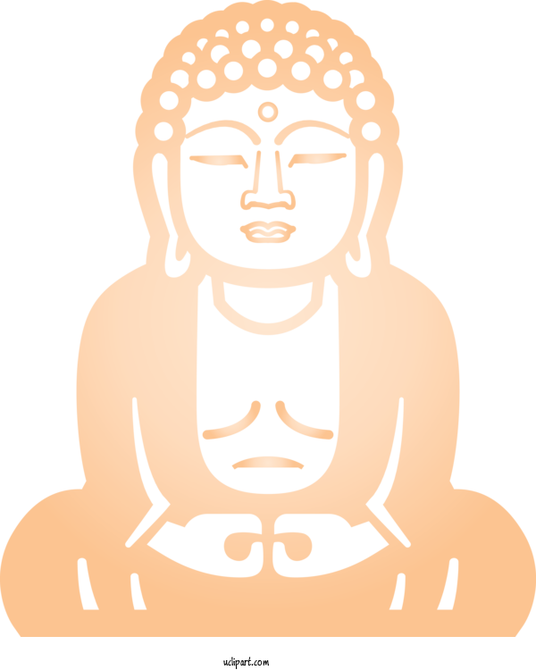 Free Religion Face Head Meditation For Buddhist Clipart Transparent Background