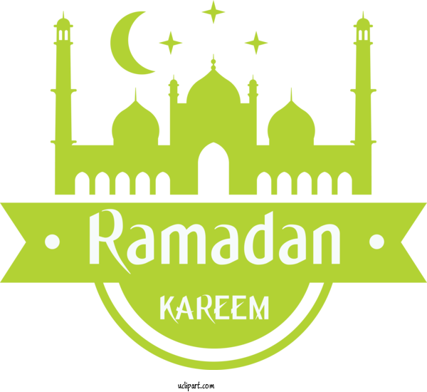 Free Holidays Green Logo Mosque For Ramadan Clipart Transparent Background