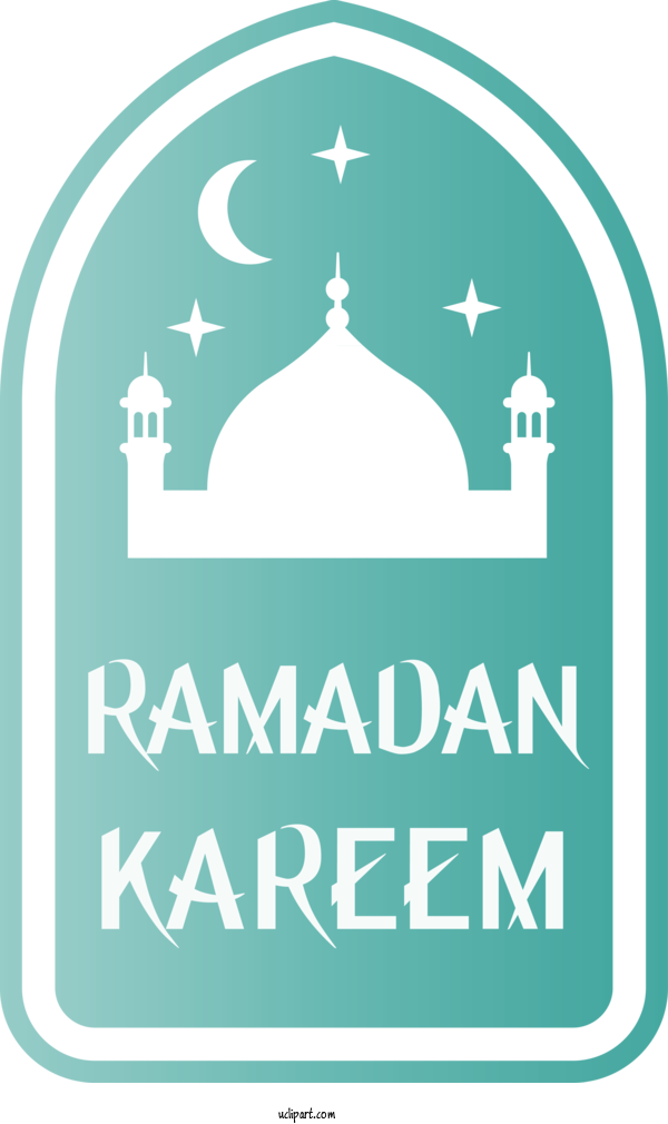 Free Holidays Green Turquoise Logo For Ramadan Clipart Transparent Background