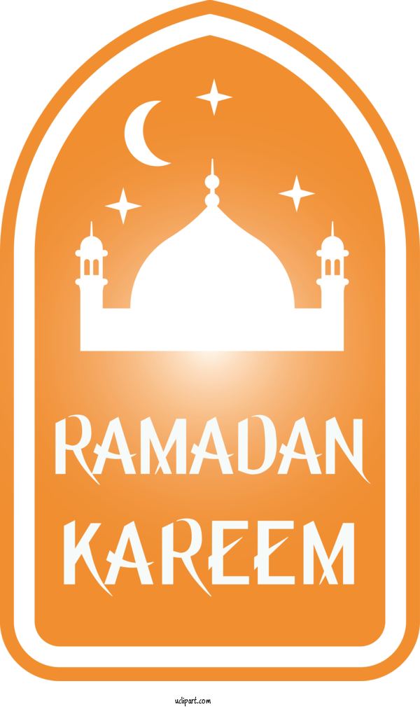 Free Holidays Orange Line Font For Ramadan Clipart Transparent Background
