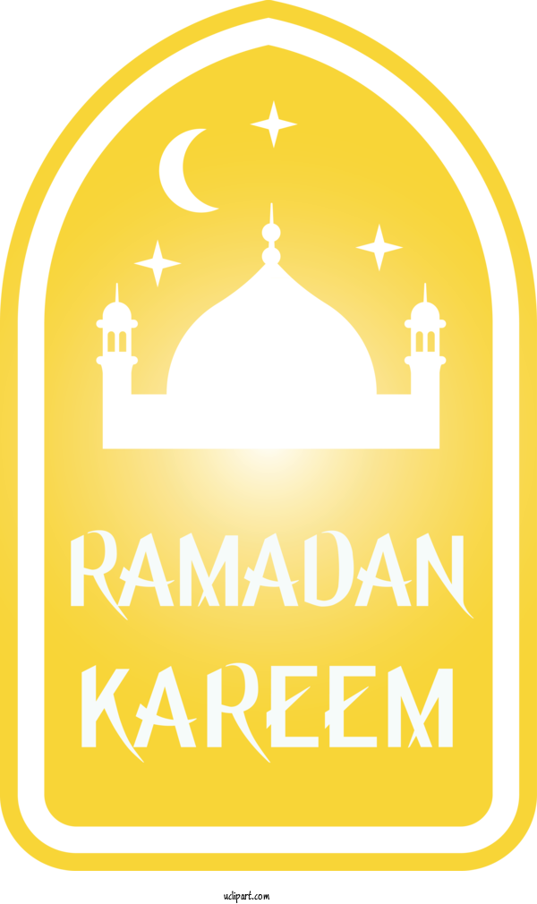 Free Holidays Yellow Logo For Ramadan Clipart Transparent Background