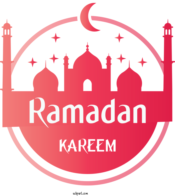 Free Holidays Logo Red Line For Ramadan Clipart Transparent Background