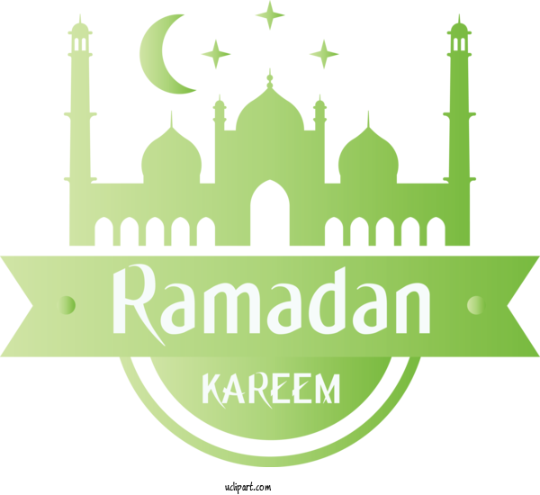 Free Holidays Green Logo Landmark For Ramadan Clipart Transparent Background