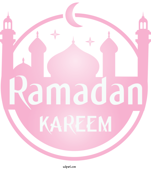 Free Holidays Pink Logo Text For Ramadan Clipart Transparent Background