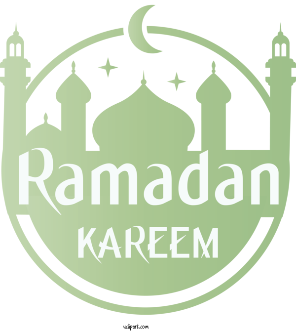 Free Holidays Logo Green Font For Ramadan Clipart Transparent Background