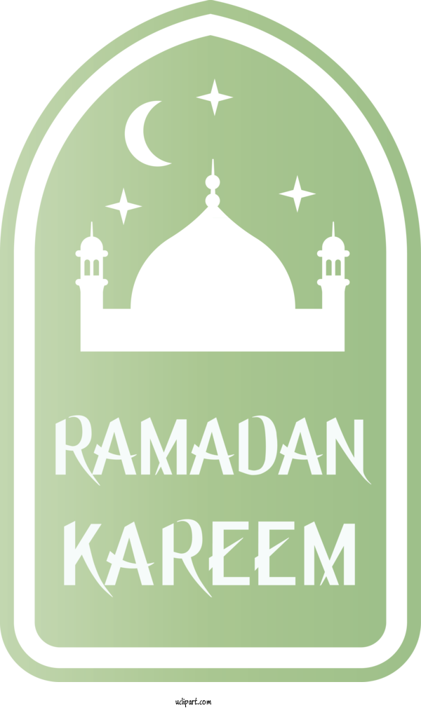 Free Holidays Green Logo Font For Ramadan Clipart Transparent Background