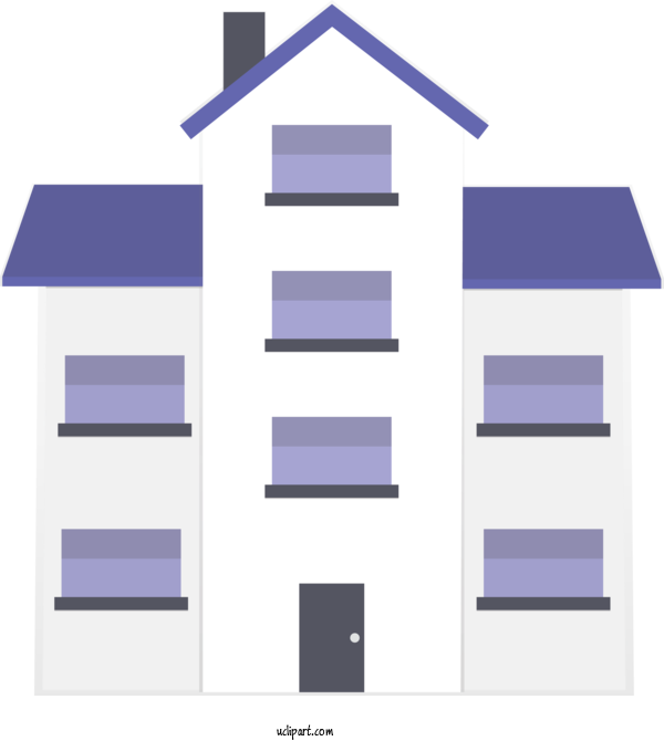 Free Buildings Violet Property House For House Clipart Transparent Background