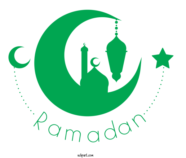 Free Holidays Green Logo Circle For Ramadan Clipart Transparent Background