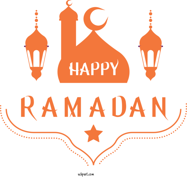 Free Holidays Logo Orange Line For Ramadan Clipart Transparent Background