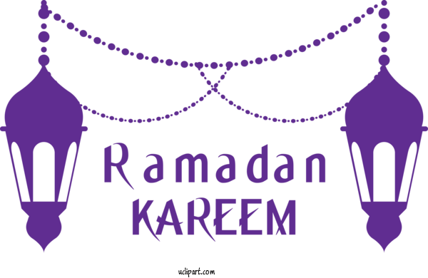 Free Holidays Purple Violet Text For Ramadan Clipart Transparent Background