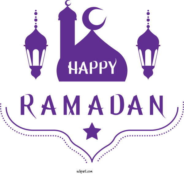 Free Holidays Purple Violet Logo For Ramadan Clipart Transparent Background