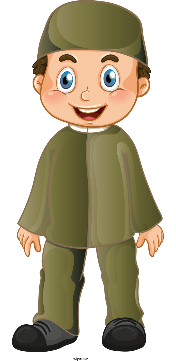 Free Religion Cartoon Green Child For Muslim Clipart Transparent Background