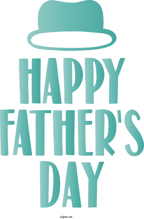 Free Holidays Green Turquoise Font For Fathers Day Clipart Transparent Background