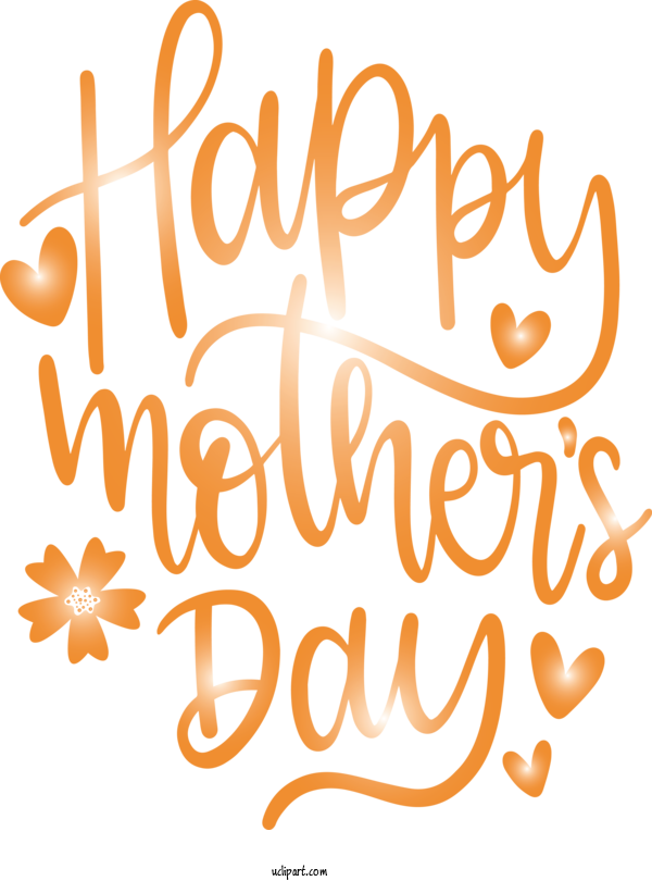 Free Holidays Text Font Calligraphy For Mothers Day Clipart Transparent Background