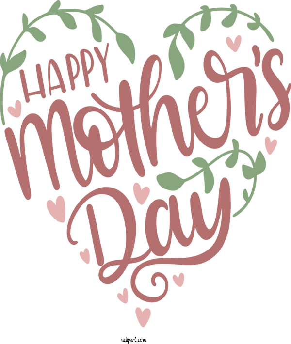 Free Holidays Font Text Calligraphy For Mothers Day Clipart Transparent Background