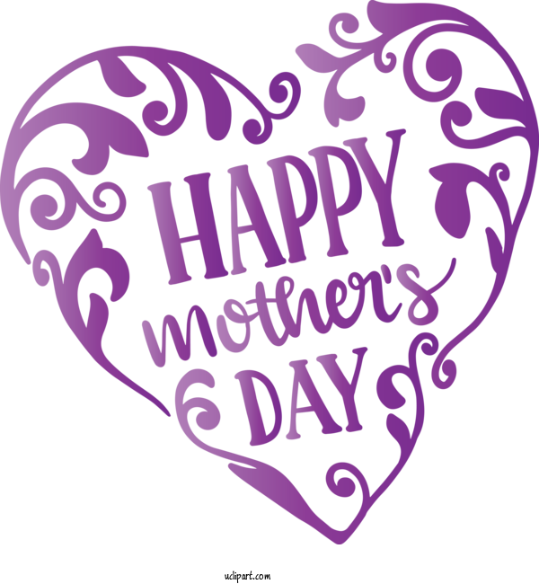Free Holidays Text Purple Violet For Mothers Day Clipart Transparent Background
