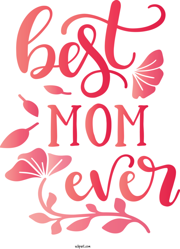 Free Holidays Text Font Pink For Mothers Day Clipart Transparent Background