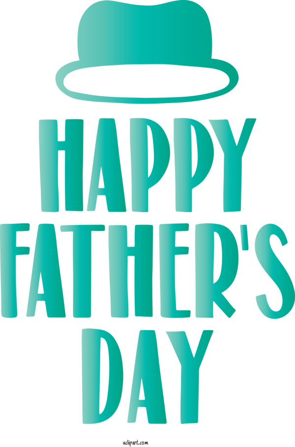 Free Holidays Green Turquoise Font For Fathers Day Clipart Transparent Background