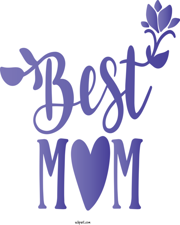 Free Holidays Font Text Purple For Mothers Day Clipart Transparent Background