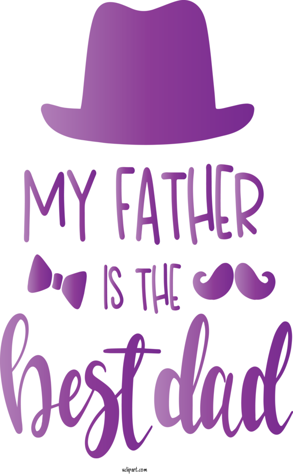 Free Holidays Clothing Purple Text For Fathers Day Clipart Transparent Background